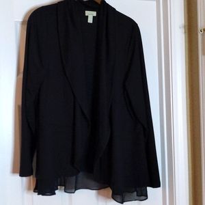 Peplum style jacket logo lounge black